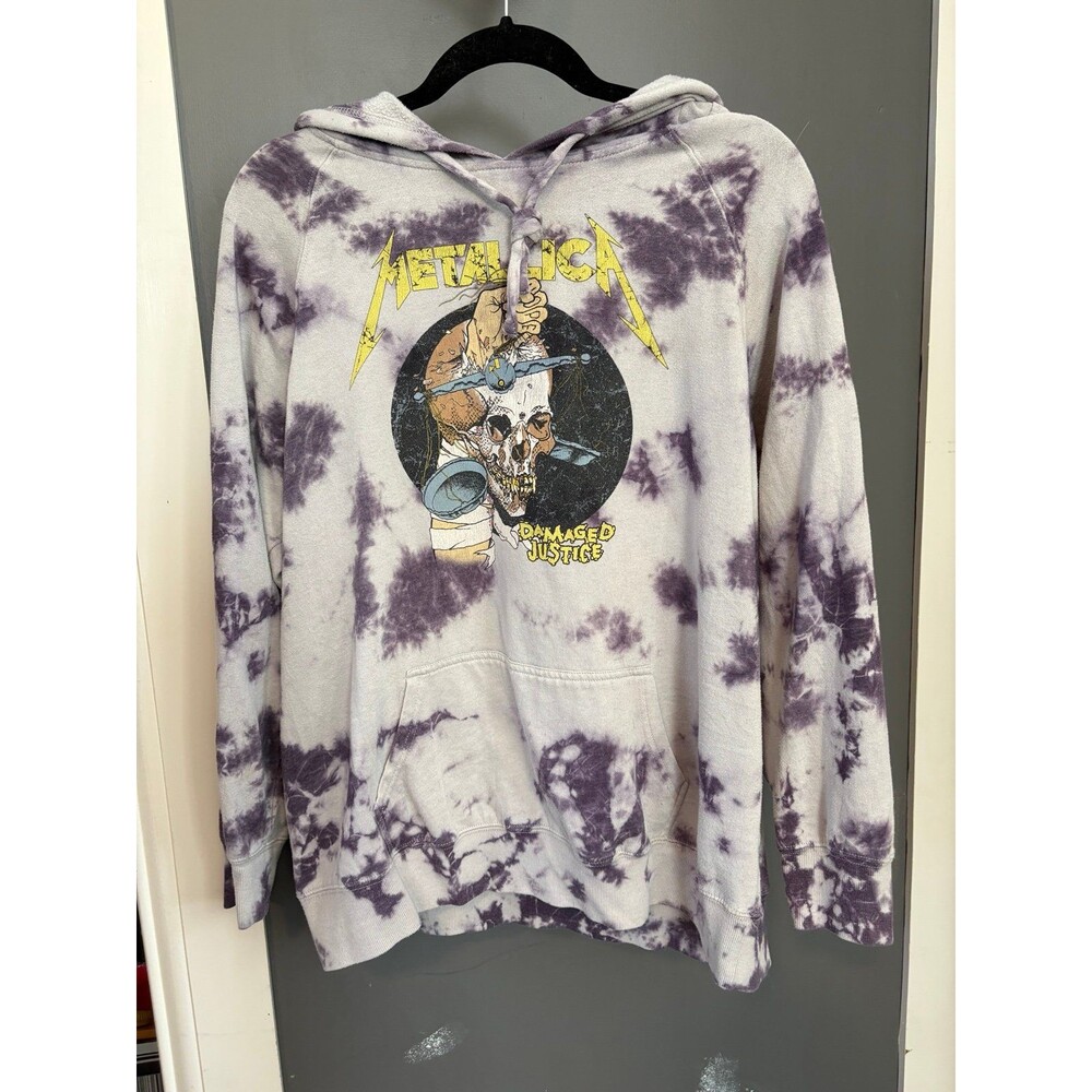 Torrid size 0 Metallica purple tie dye hoodie sweatshirt